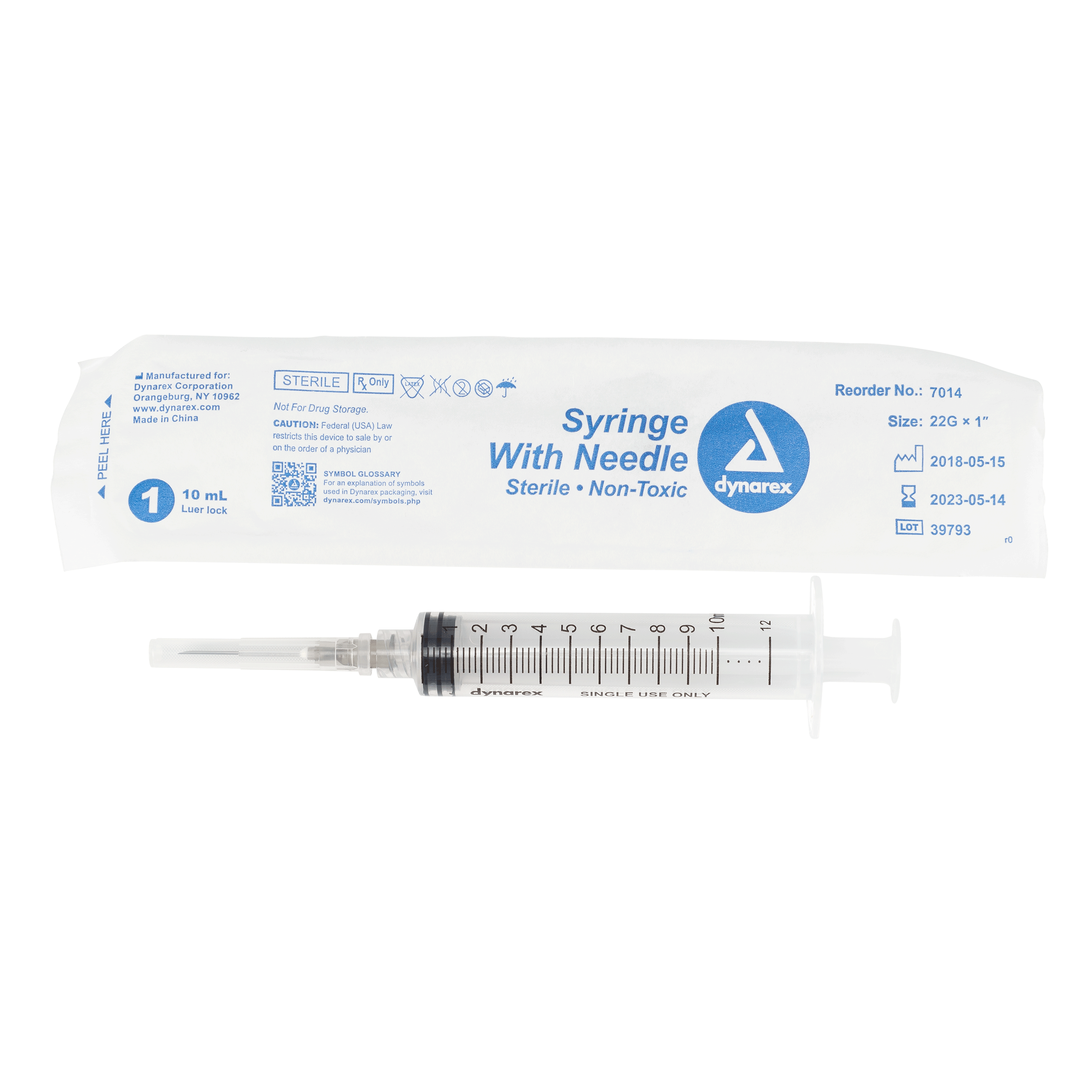 Syringes With Needle - 10cc - 22G, 1