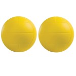 Champion Sports Coated Hi Density Foam Volleyball, Yellow, Pack of 2 CHSVFC-2