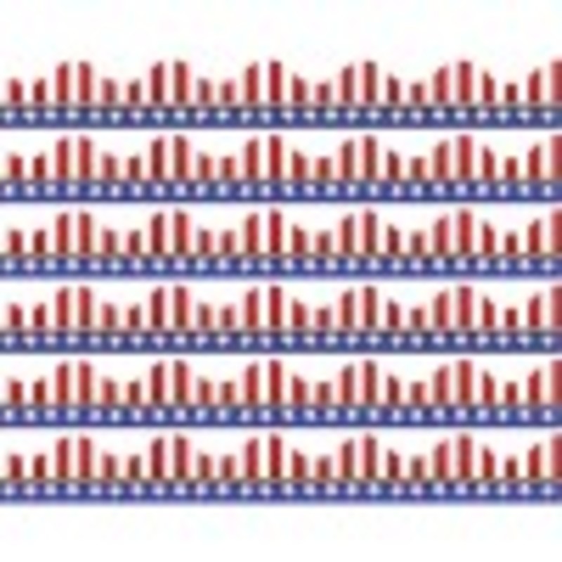 American Flags Electoral Deco Trim®, 37 Feet Per Pack, 6 Packs