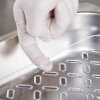 Full-size Super Pan® clear low-temperature plastic false bottom