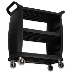 Carlisle, 3 Shelf Bussing Cart, Black