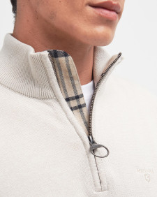 Felpa in cotone con mezza zip 