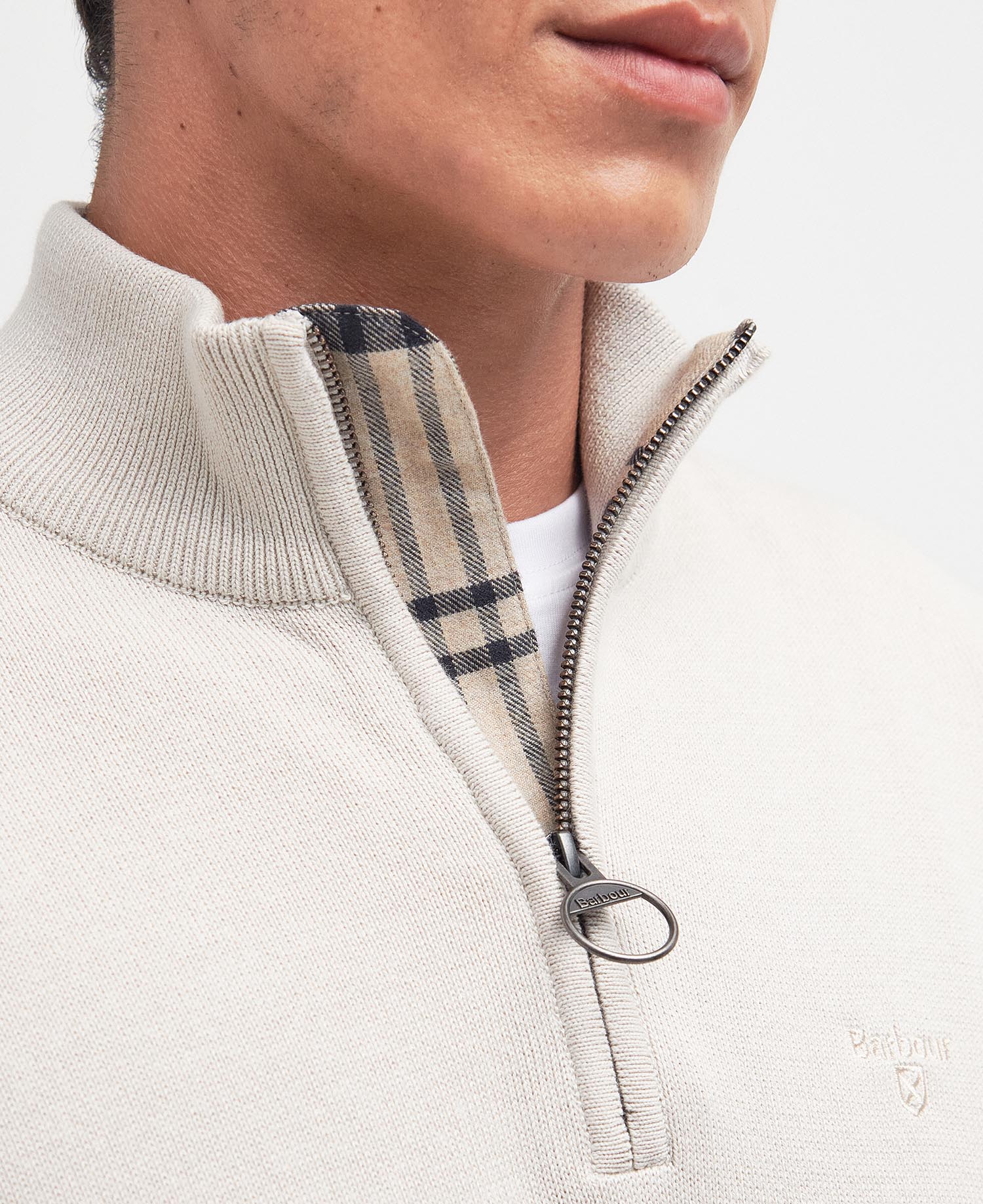 Felpa in cotone con mezza zip image number 4