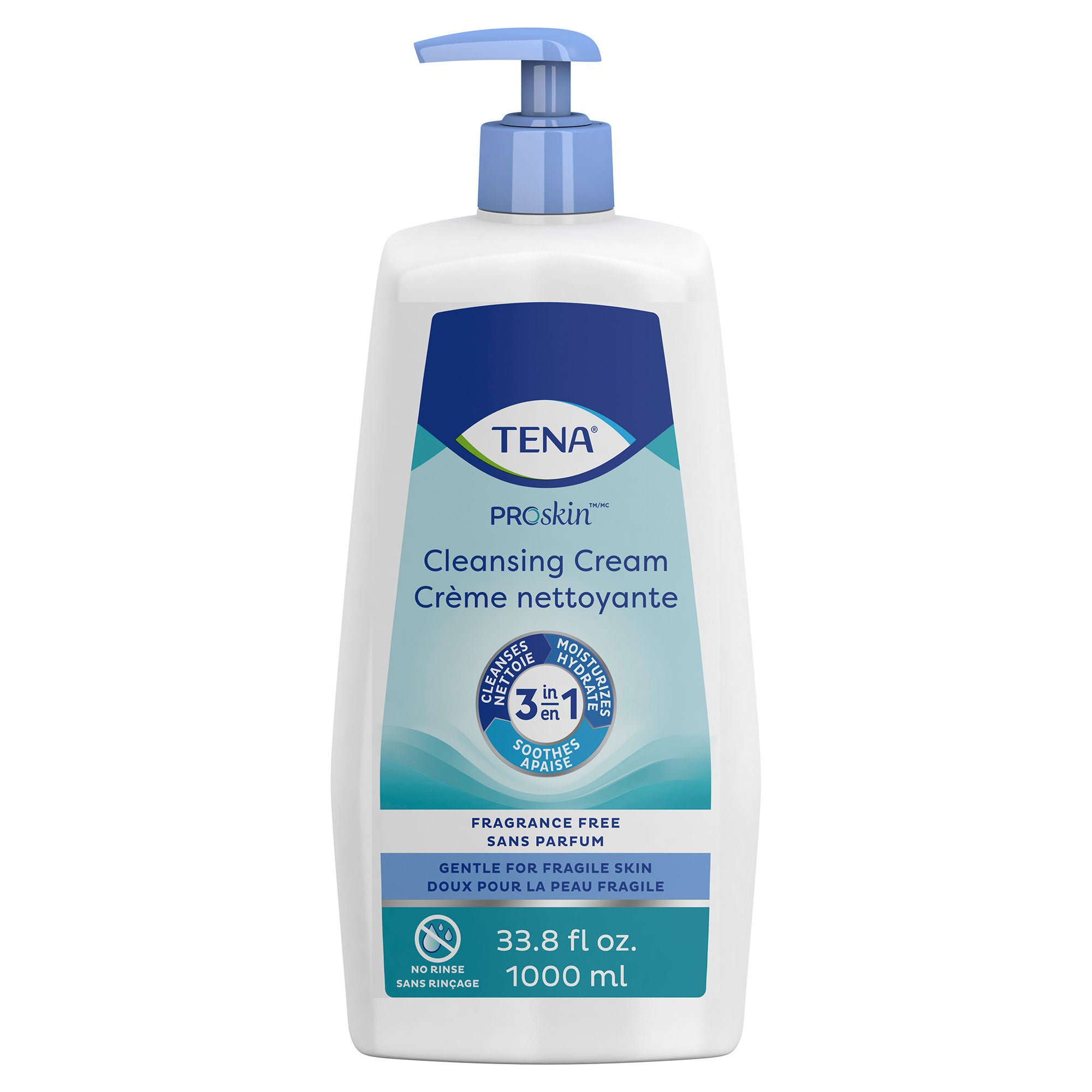 Tena® Body Wash Cleansing Cream, Alcohol-Free 3-in-1 Formula, Unscented, 1000 mL