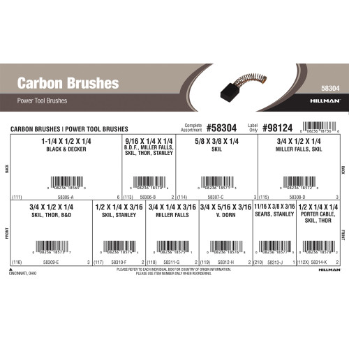 Carbon Brushes Assortment