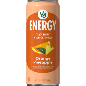 V8 +Energy® Orange Pineapple Juice Energy Drink, 11.5 fl oz Can (12 Pack)