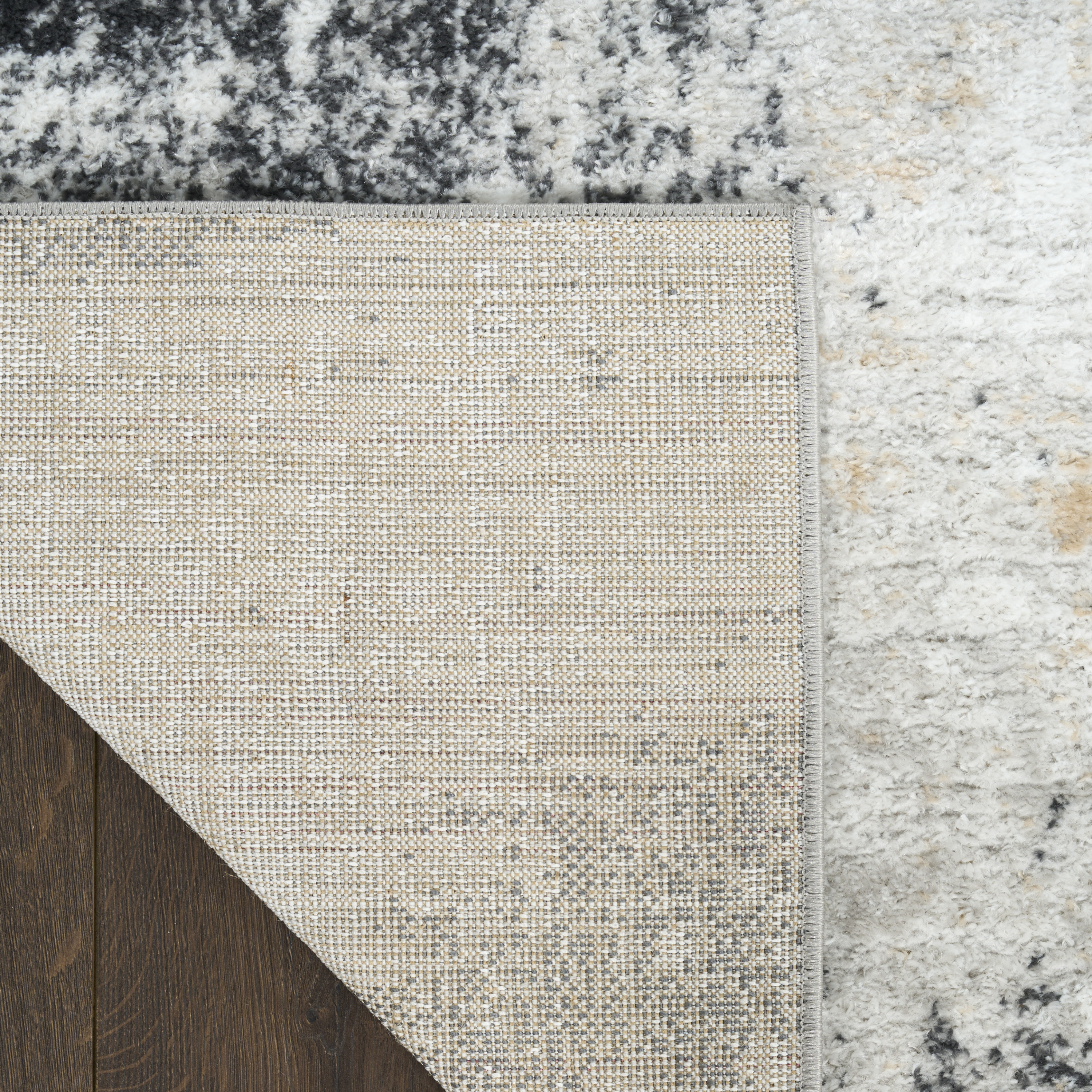 Nourison Dekor 2' x 4' Grey Charcoal Modern Indoor Rug