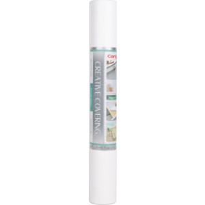 Creative Covering&trade; Adhesive Covering, White, 18" x 50 ft