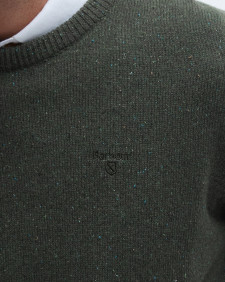Essential Tisbury Crew-Neck Jumper Dark Seaweed