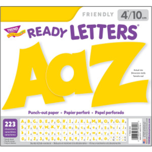 Yellow 4-Inch Friendly Uppercase/Lowercase Combo Pack (EN/SP) Ready Letters&reg;