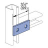 Power-Strut electrogalvanized Splice Plate, Two Hole