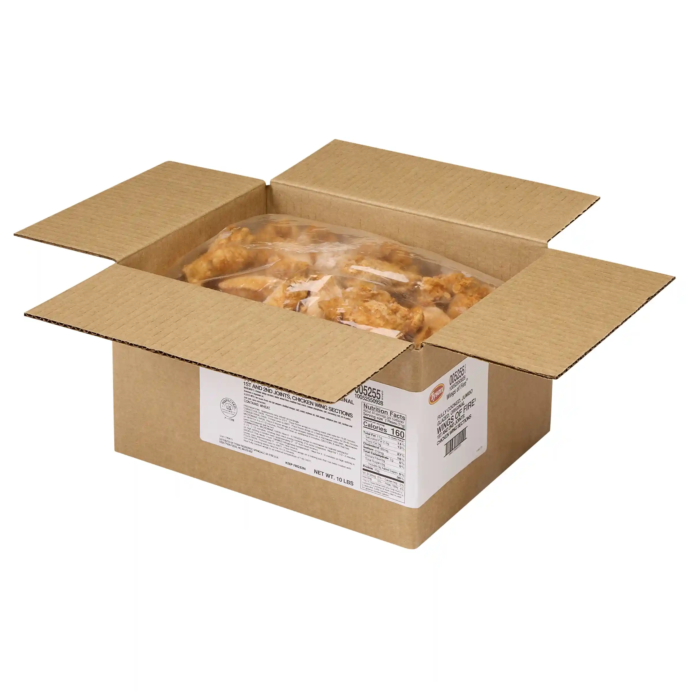 Tyson® Wings of Fire® Fully Cooked Glazed Original Bone-In Chicken Wing Sections, Jumbo_image_4