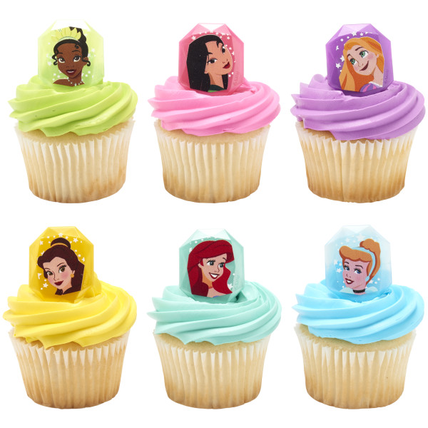 Disney Princess Characters Cupcake Rings