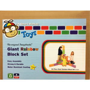 ImagiBRICKS&trade; Giant Rainbow Building Block Set, 24 Pieces