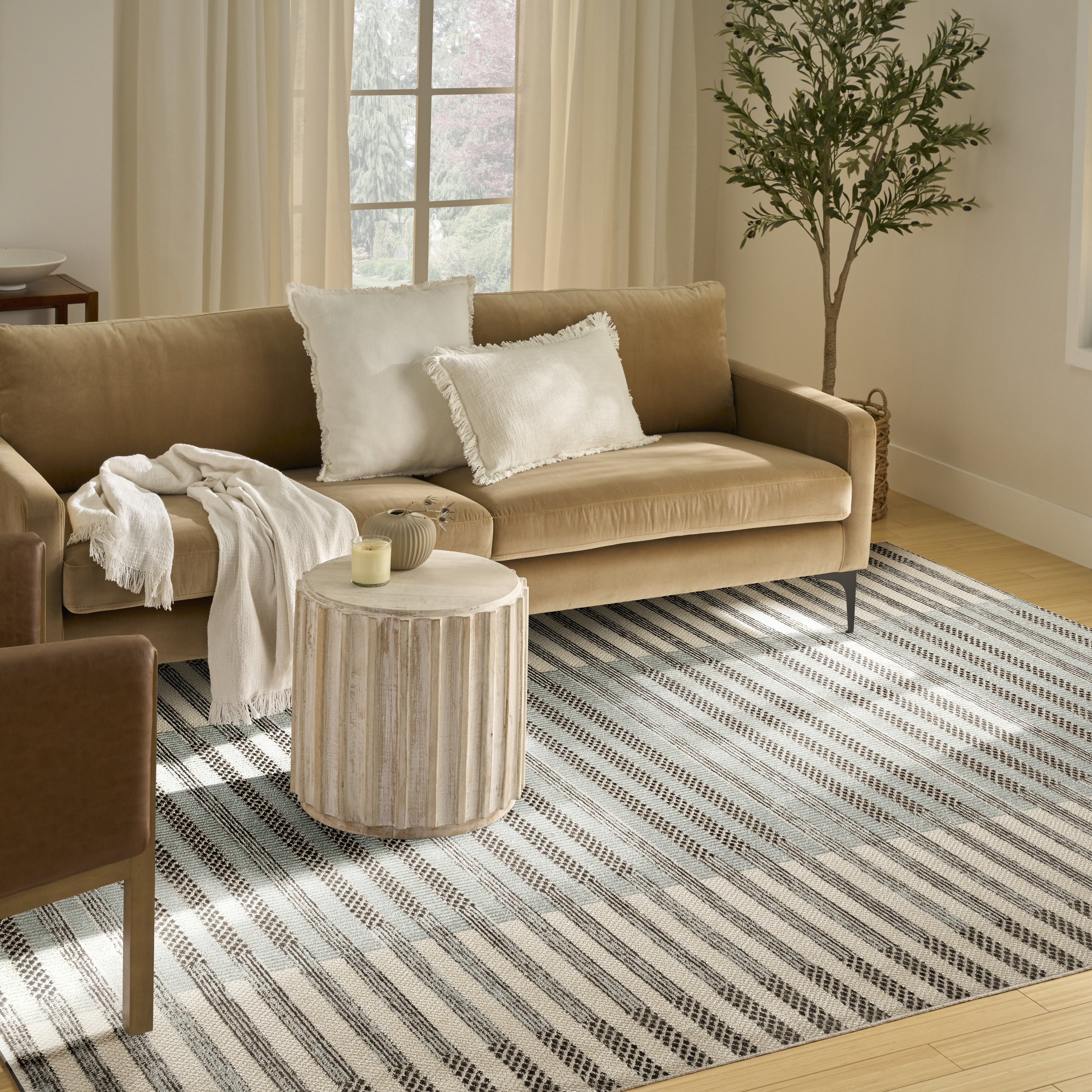 Nourison Nordic 8' x 10' Ivory Blue Modern Indoor Rug