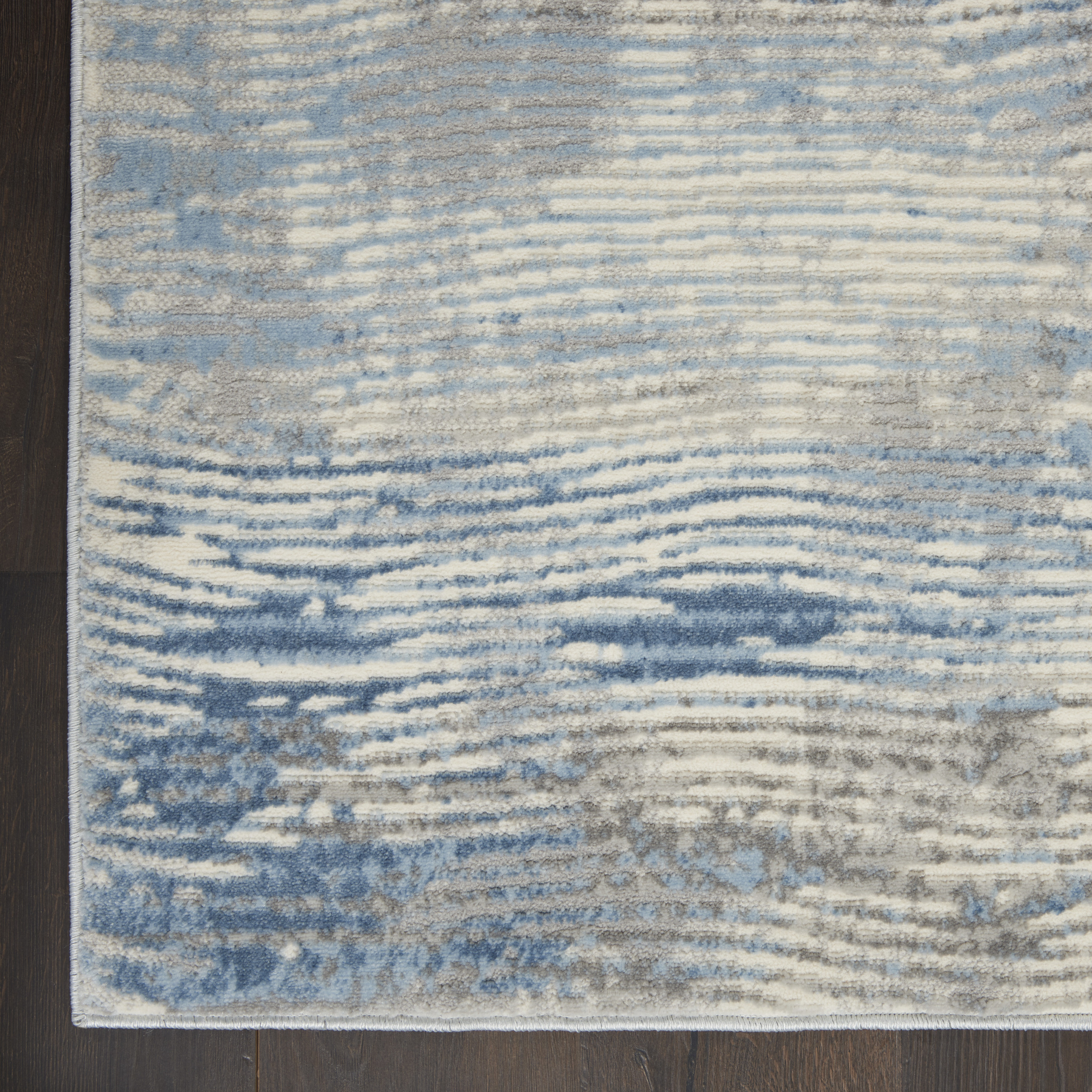 Nourison Solace 8' x 10' Ivory Grey Blue Modern Indoor Rug
