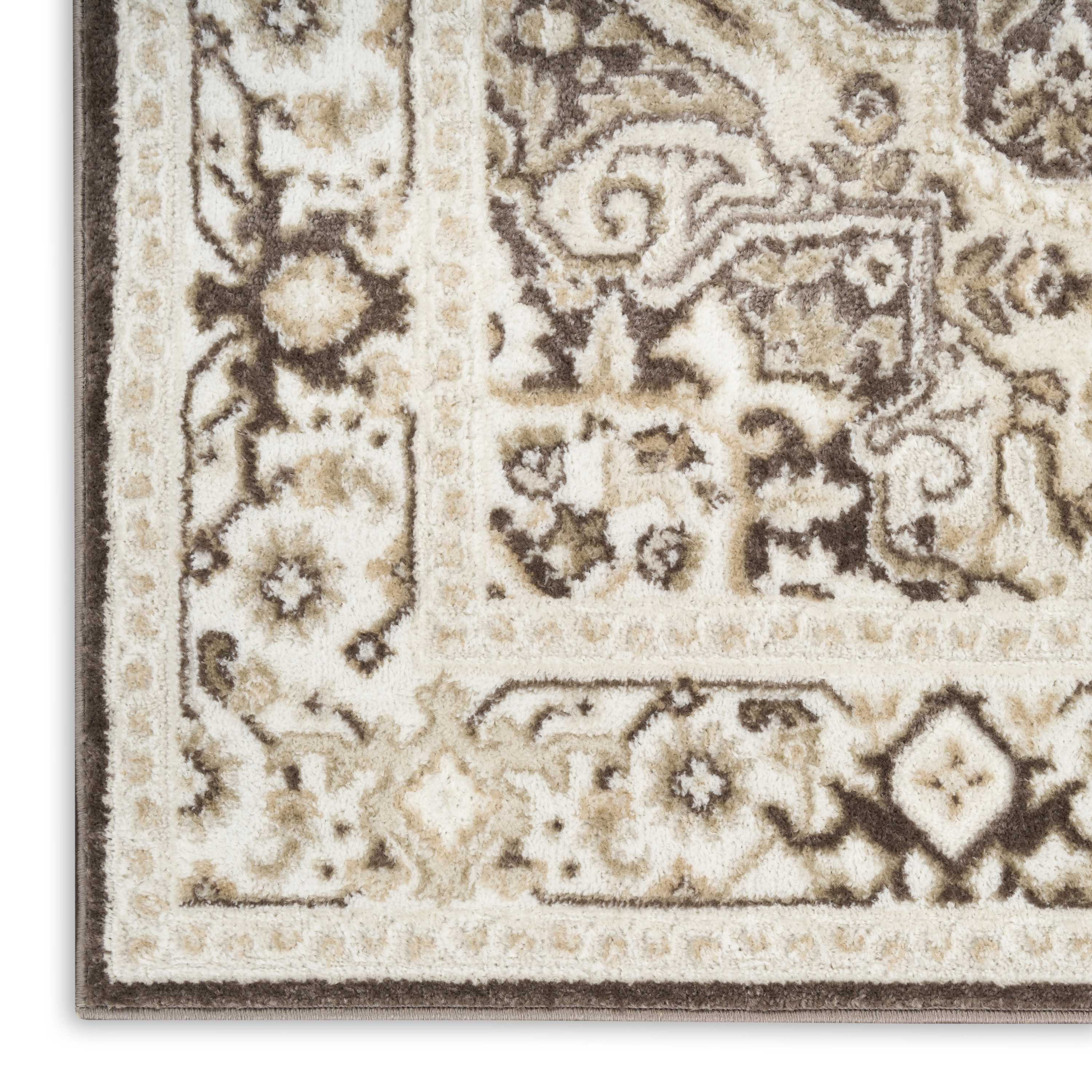 Nourison Dekor 4' x 6' Brown Ivory Vintage Indoor Rug