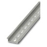 DIN Rail Steel Galvanized Perforated Silver 500 L x 7.5 H x 35 W mm