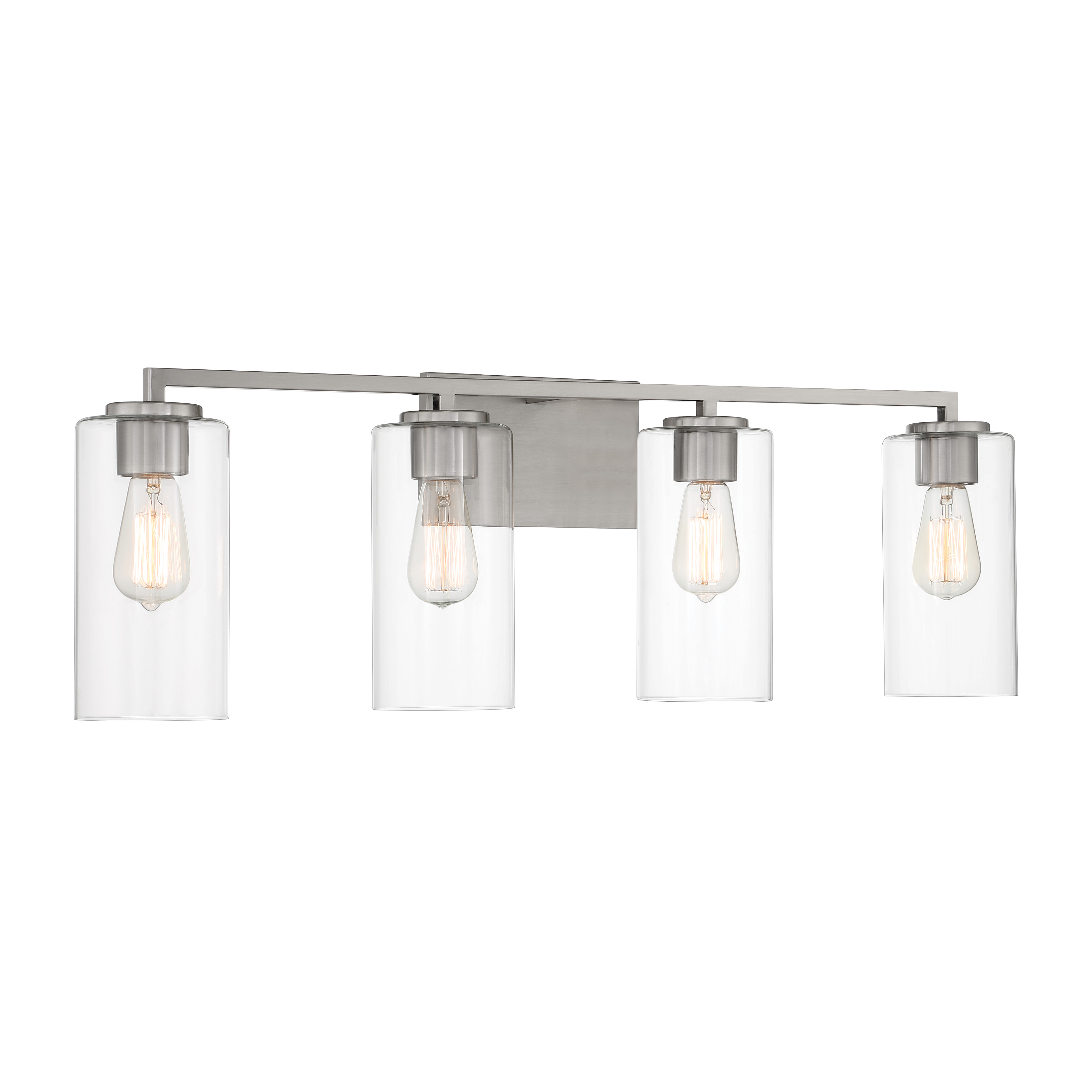 4 Light Bath in Brushed Nickel Finish with Clear Glass - alternate view