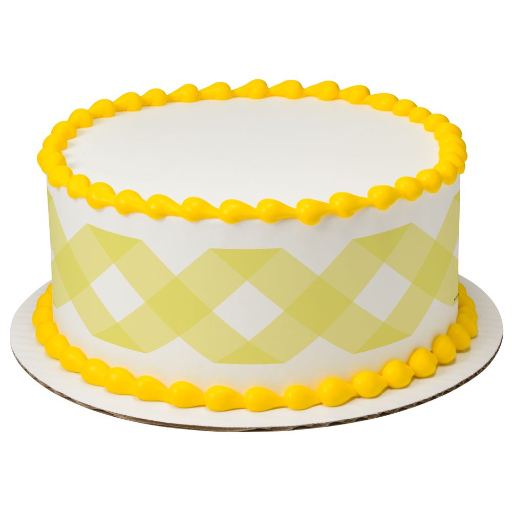Image Cake Yellow Gingham