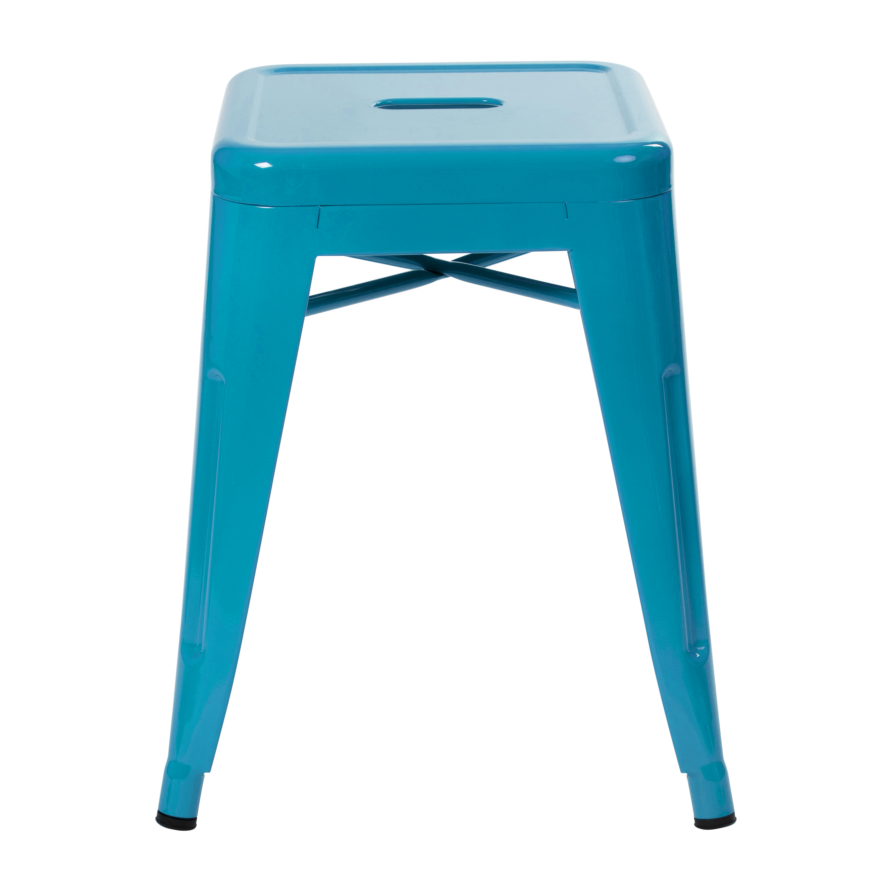 18" Table Height Stool, Stackable Backless Metal Indoor Dining Stool, Commerc... - Picture 63 of 114