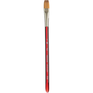 Velvetouch Wash Brush, Synthetic Bristles, Short Handle Mixed Media Paintbrush, Scarlet, Size 1/2 inch, 1 Count