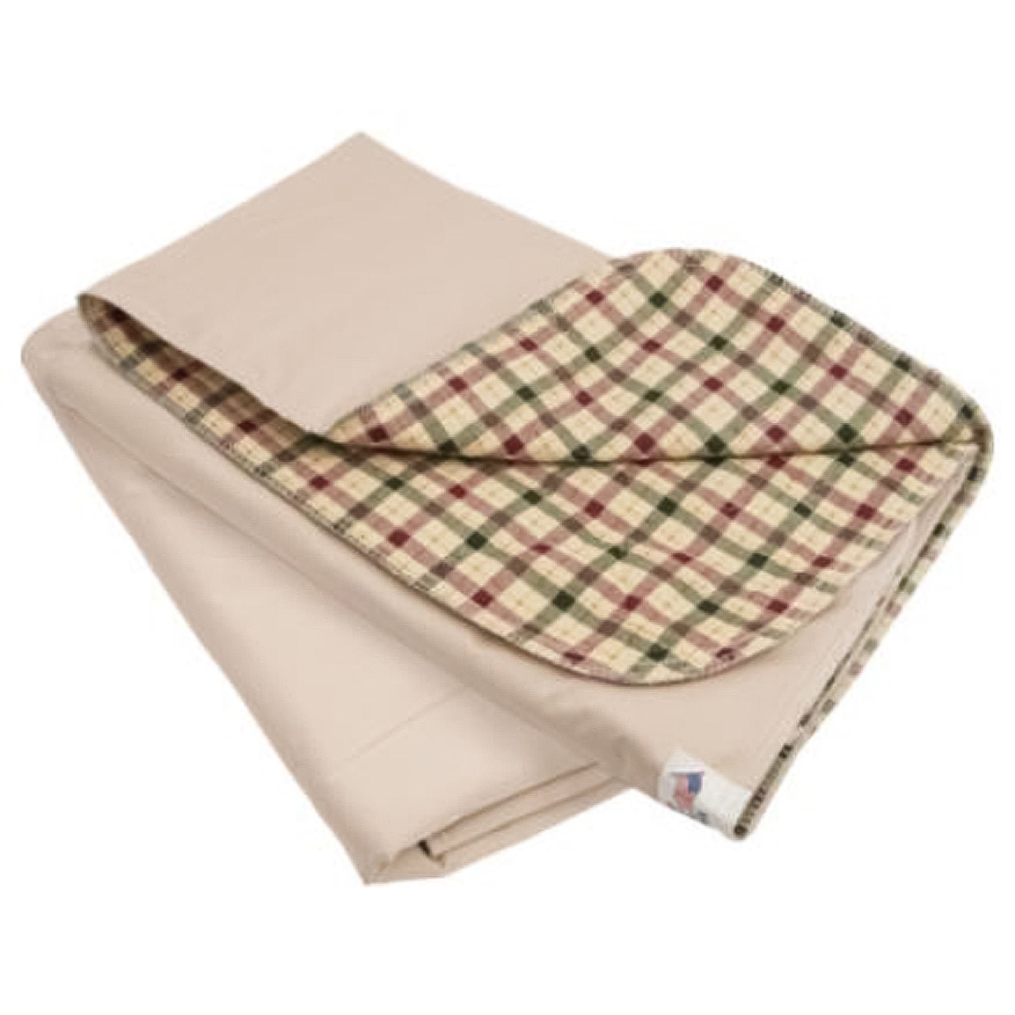 Beck's Classic Reusable Underpad, Autumn Beige Plaid, Heavy Absorbency, 34 x 36"