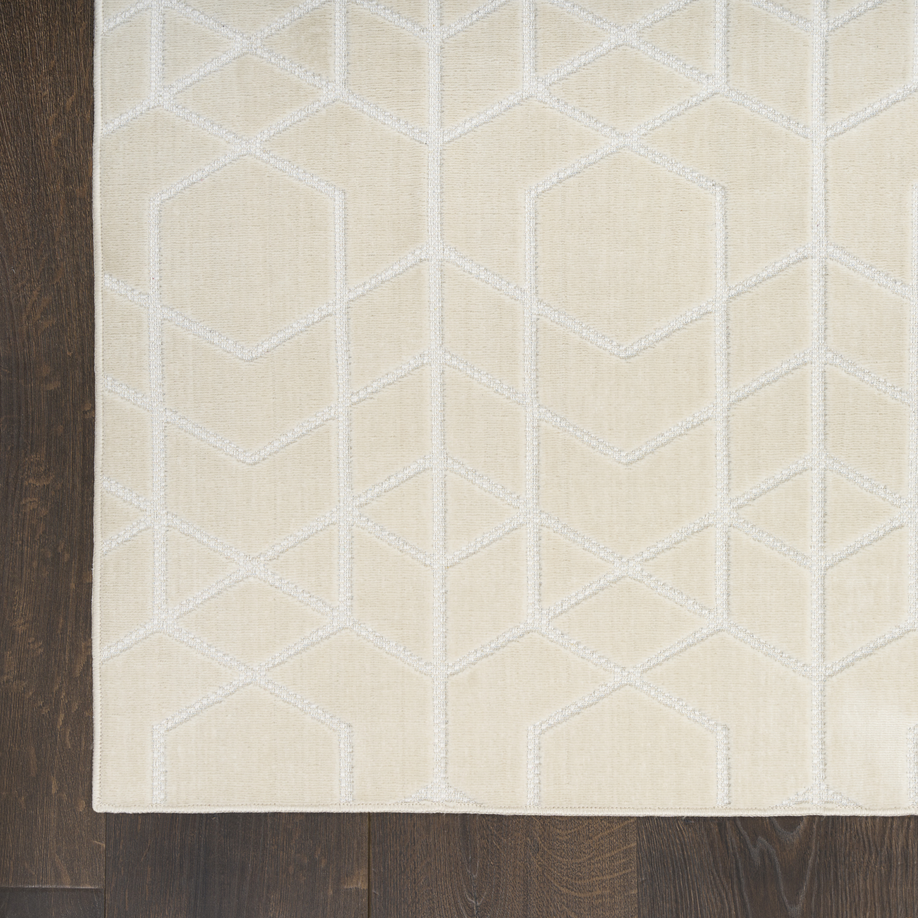 Nourison Washable Charm 2' x 3' Ivory Modern Indoor Rug