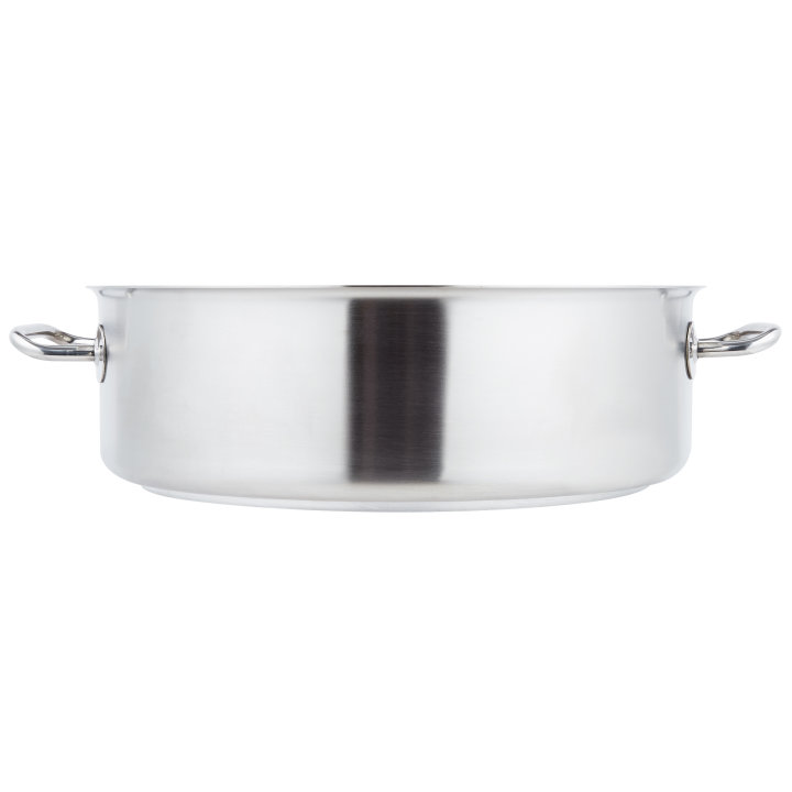 12-quart Intrigue® stainless steel brazier with natural finish