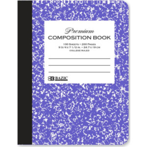 Morandi Marble Composition Book, College Ruled, 100 Count