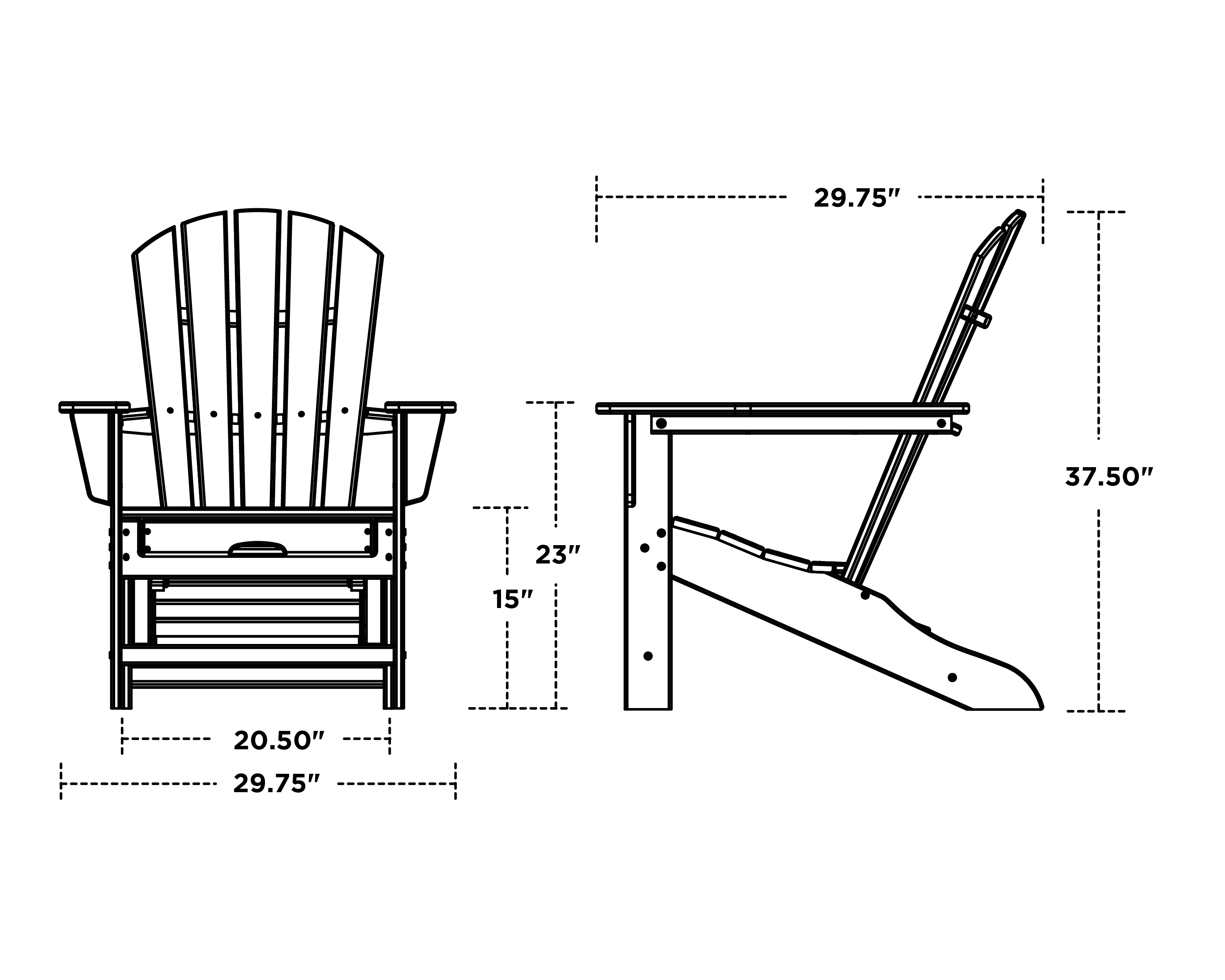 Palm Coast Ultimate Adirondack with Hideaway Ottoman