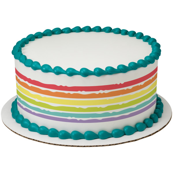Pastel Rainbow PhotoCake® Edible Image® Strips
