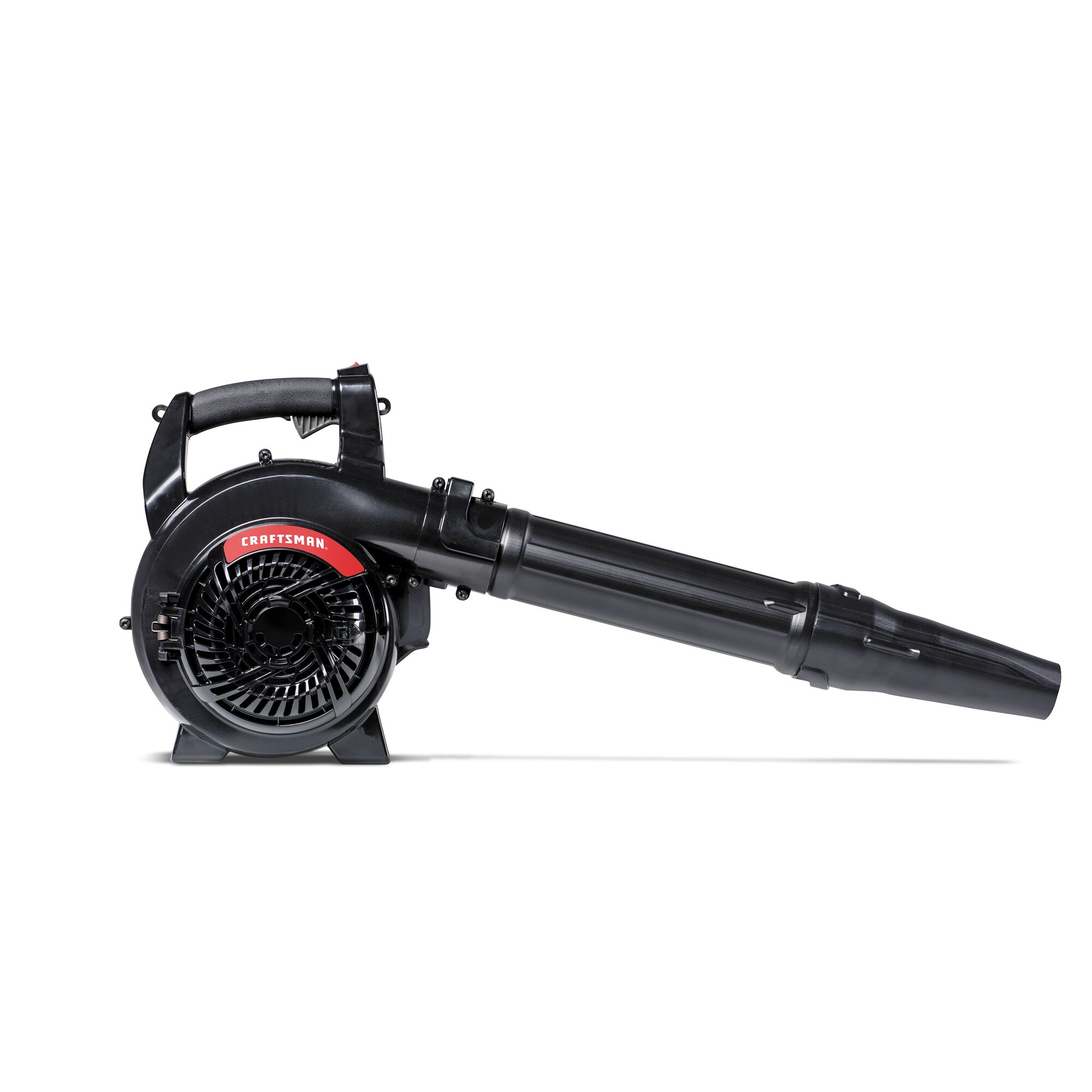 Right profile of B2500 27 CC 2 cycle gas leaf blower.