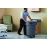 Rubbermaid Commercial, VENTED BRUTE, 44 gal, Plastic, Gray, Round, Receptacle