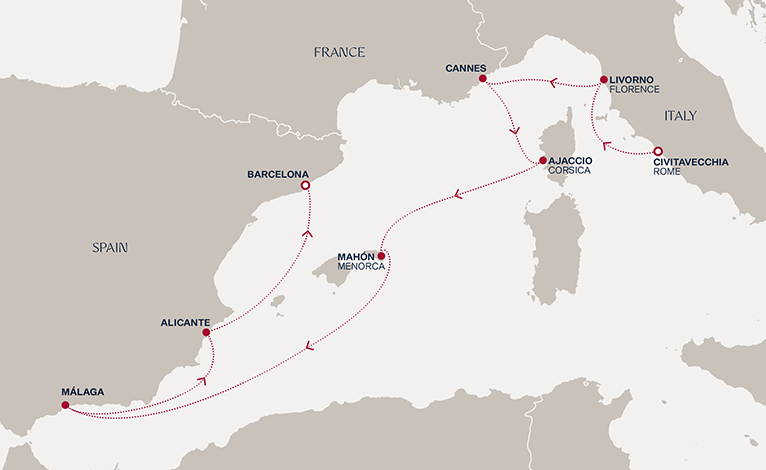 Itinerary map