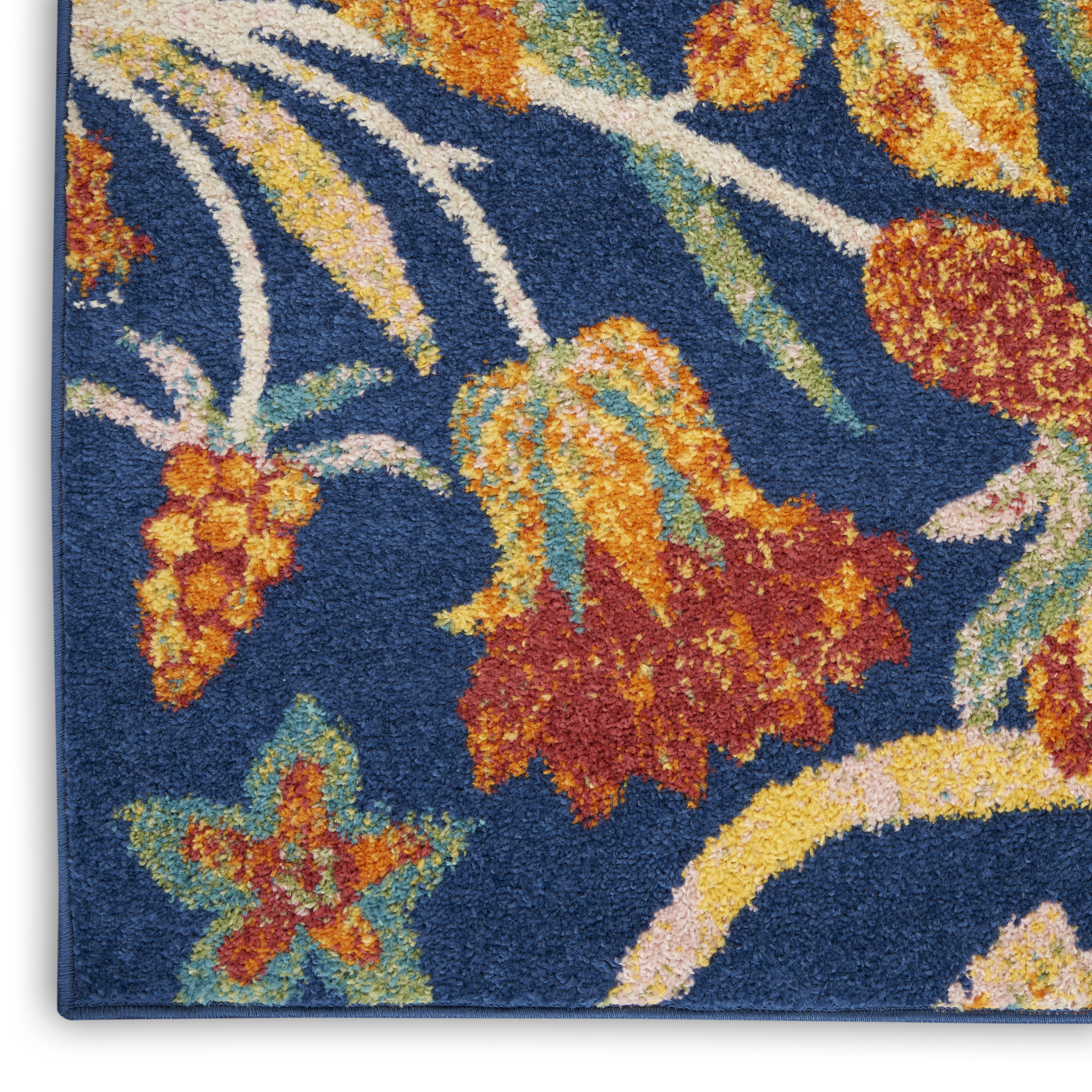 Nourison Allur 2'3" x 7'6" Navy Multicolor Bohemian Indoor Rug