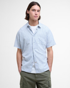 Tindale Striped Short-Sleeved Shirt Bleached Blue