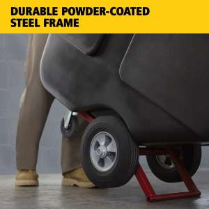 RUB1304BK, Rubbermaid Commercial, Rotomolded Tilt Truck, Utility Duty, 1/2 Cubic Yard, Black