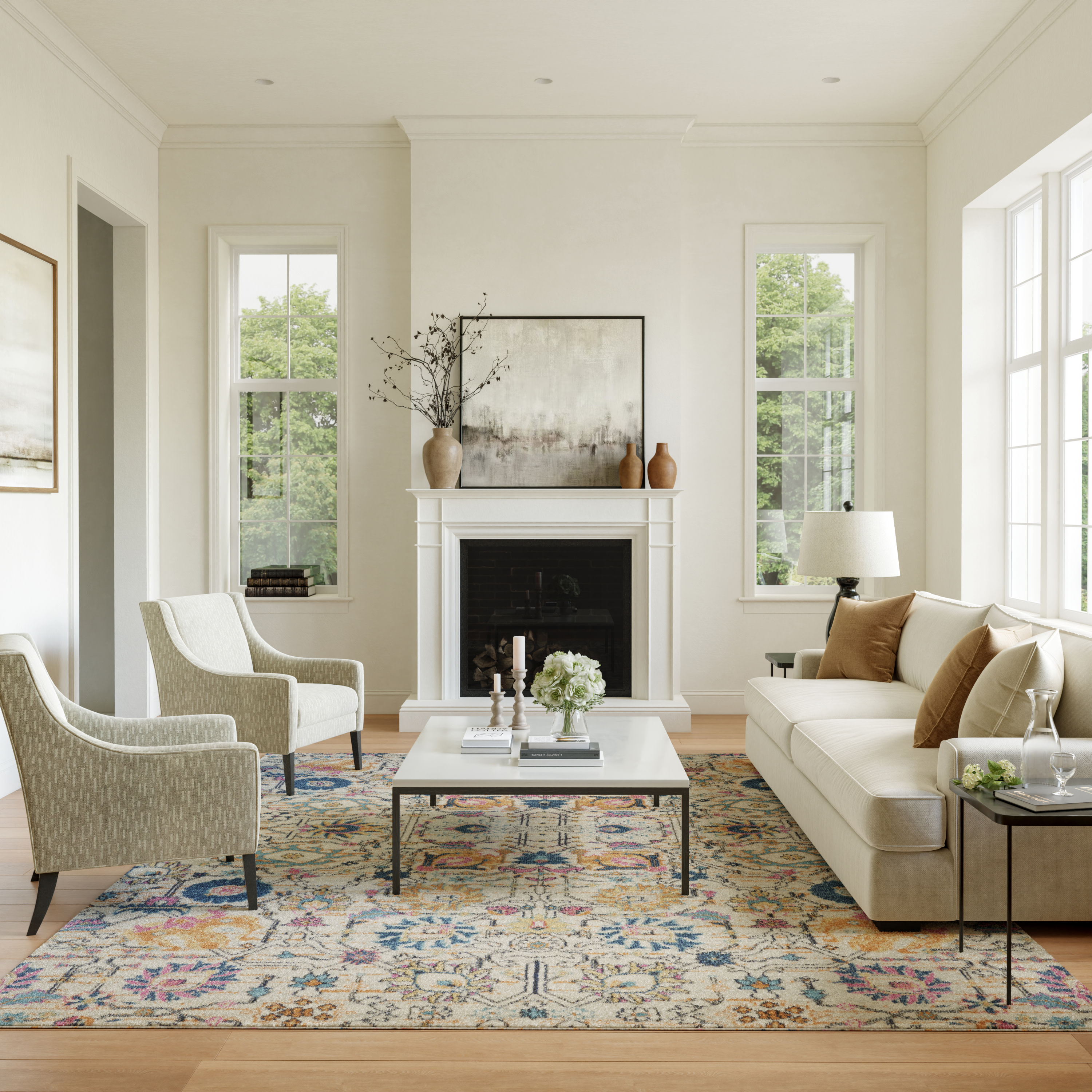 Nourison Passion 8' x 10' Ivory Multicolor Bohemian Indoor Rug