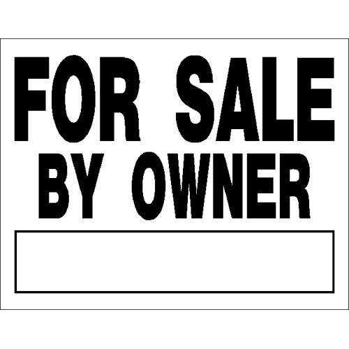 For Sale by Owner Black and White Sign (14