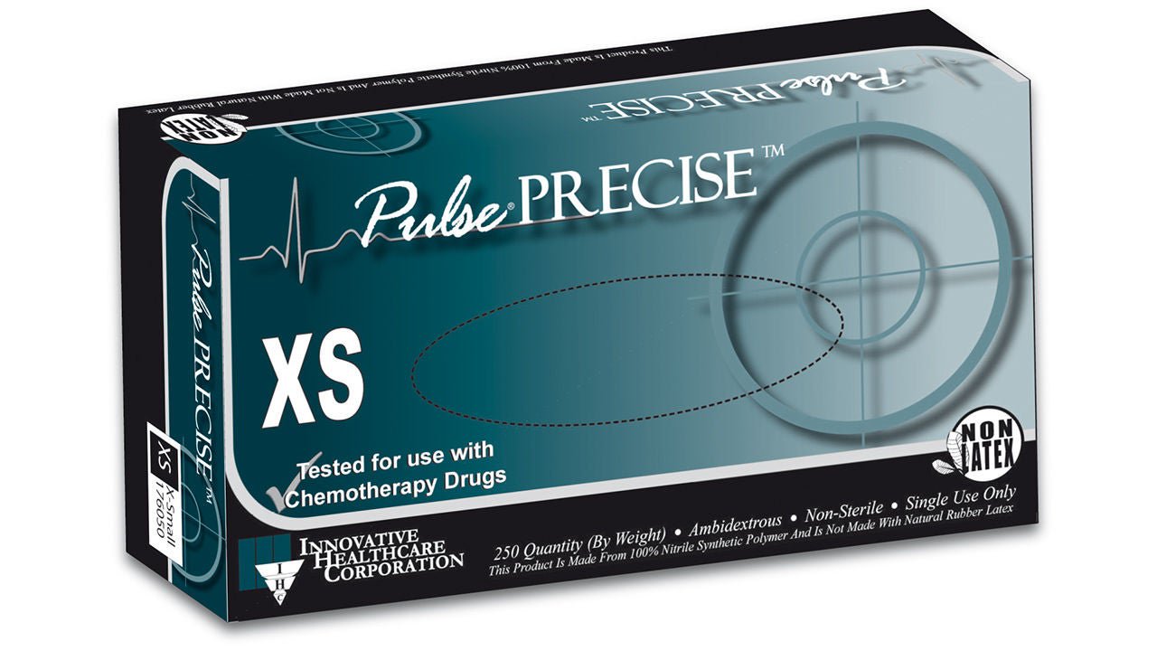 Pulse® Precise™ Nitrile Exam Glove, Extra Small, Aqua Blue