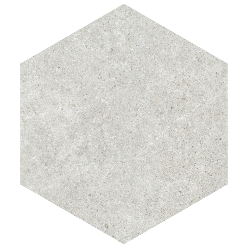 Traffic Hex Silver 8-5/8 in. x 9-7/8 in. Porcelain Floor and Wall Tile