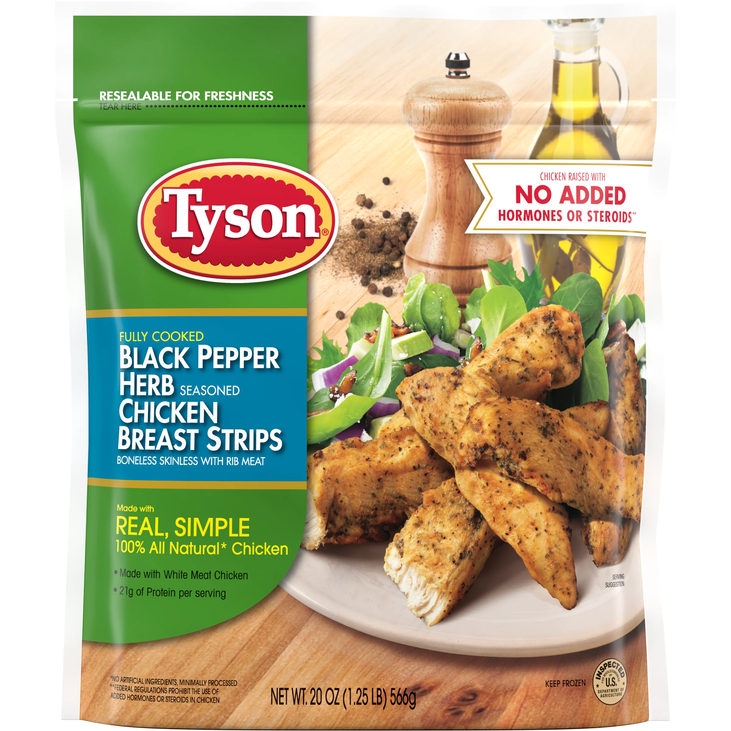 Black Pepper Herb Seasoned Chicken Breast Strips