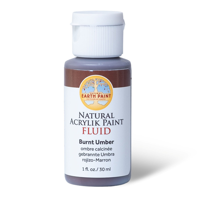 Natural Fluid Acrylik Paint, 1 oz, Burnt Umber