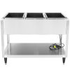 120-volt 1440-watt three-well Servewell® SL streamlined stainless steel hot-food table