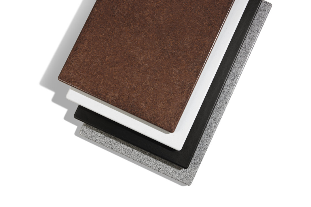 Blank Miramar® resin template for Miramar contemporary food pans in white stone