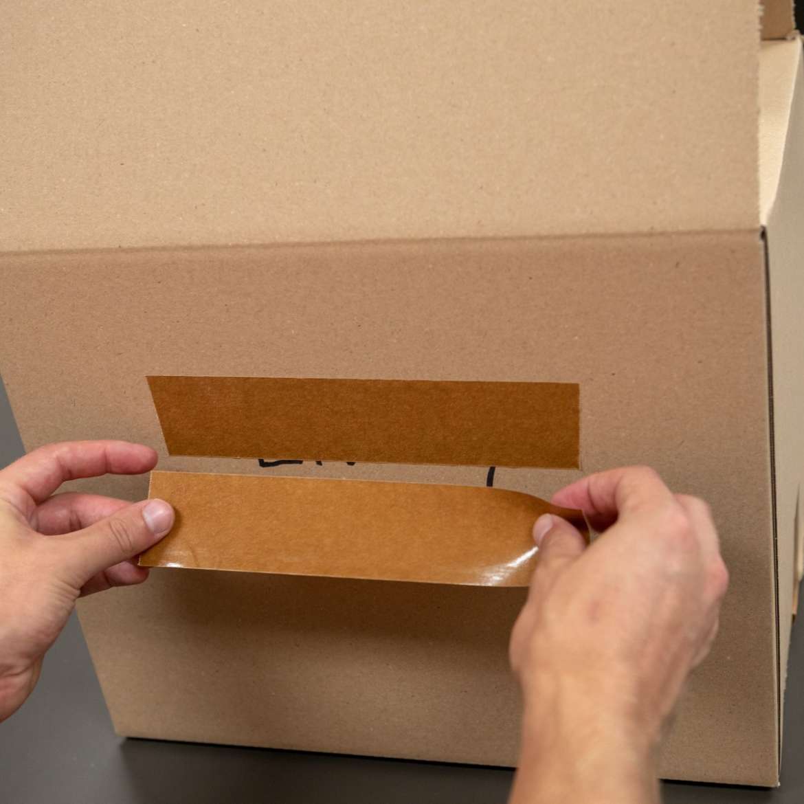 Paper Mailing Tape for Packaging Tan, 13.8 yd Duck Brand