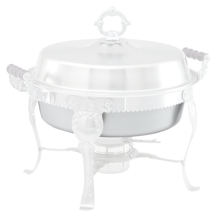 Replacement stainless steel water pan for 5 ⅘-quart Royal Crest round chafer