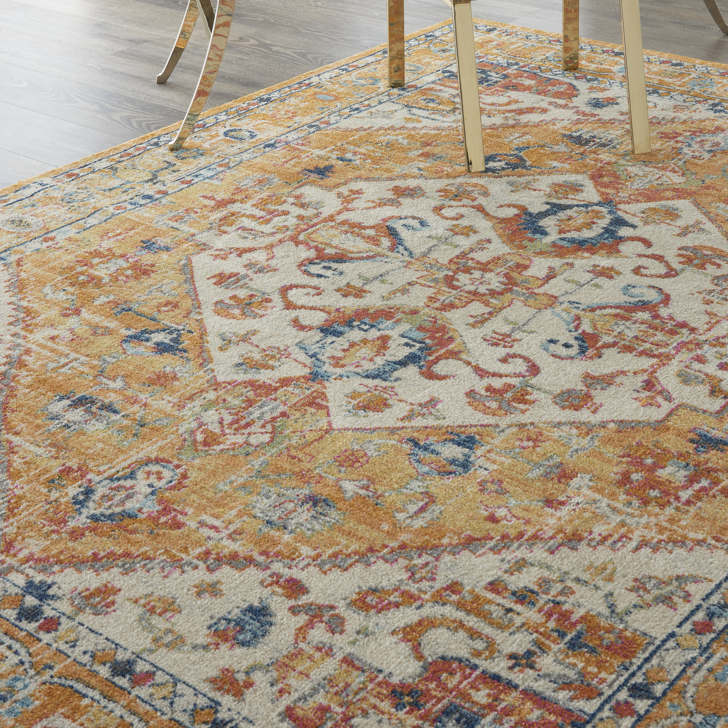 Nourison Passion 6'7" x 9'6" Ivory Yellow Bohemian Indoor Rug