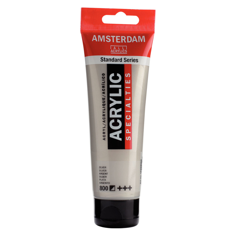 Standard Acrylic Paint, 120ml, Silver 800